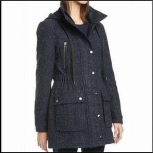 Veronica Beard Wool Herringbone Tweed Coat